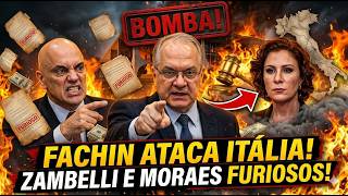 BOMBA! FACHIN VAI PARA CIMA DA ITÁLIA EM ATAQUE CONTRA ZAMBELLI E O CLIMA NO STF EXPLODE