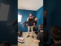 Tallest Bodybuilder lifts grown dad infront of his kids😂