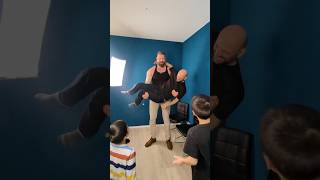 Tallest Bodybuilder Lifts Grown Dad Infront Of His Kids