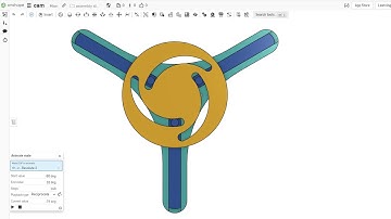 Slot Cam & 3 Sliding Follower Mechanism assembly in Onshape
