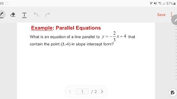 Write Parallel and Perpendicular Equations in Slope Intercept Form