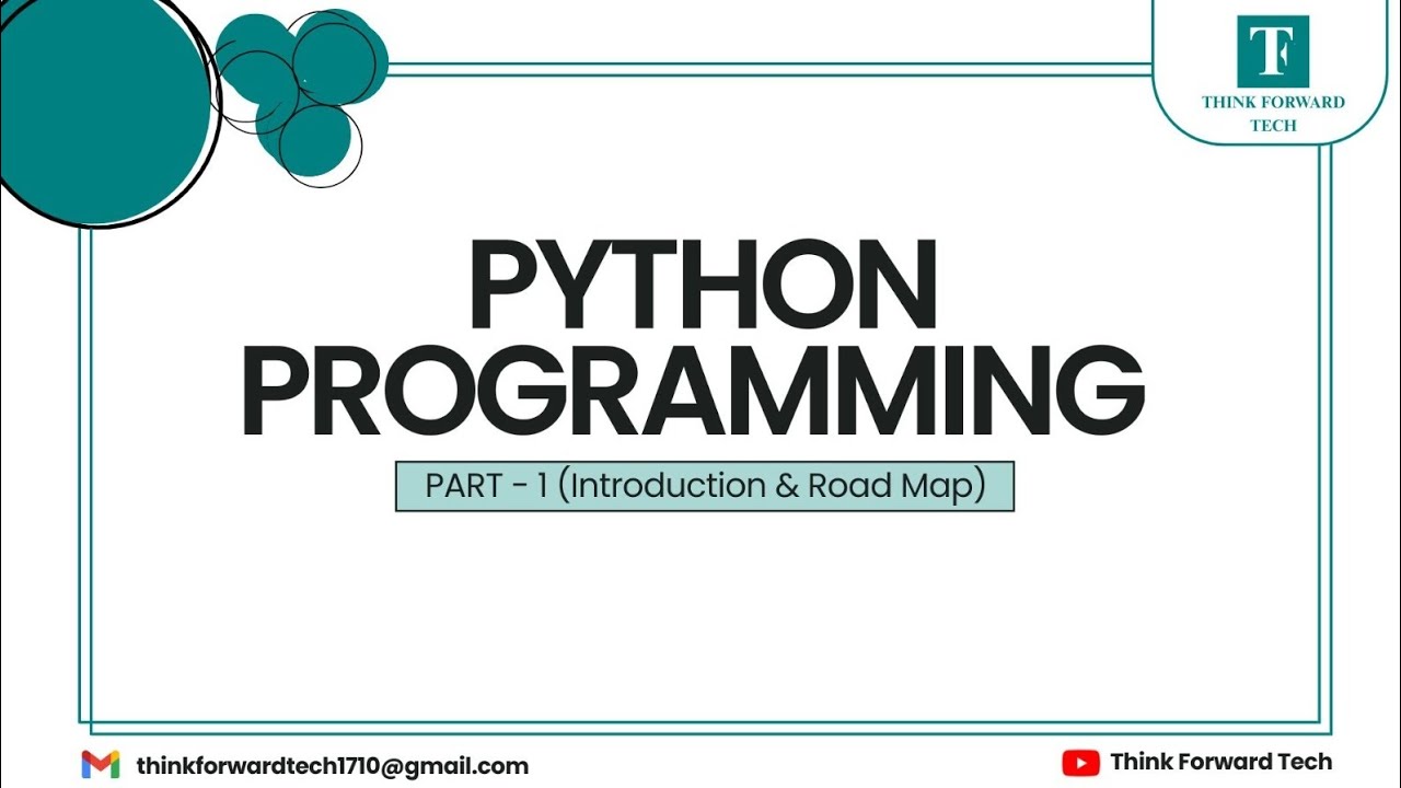 👉🏽 Python Programming Tutorial Part - 1 | Introduction | History ...