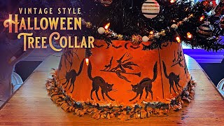 DIY Vintage Style Halloween Tree Collar  Halloween Crafts  Halloween Decor  Halloween Ideas