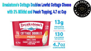 Breakstone's Cottage Doubles Lowfat Cottage Cheese with 2% Milkfat and Peach Topping, 4.7 oz Cup 