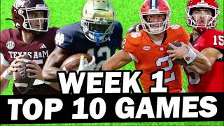 Top 10 games for Week 1 of the 2024 College Football Season