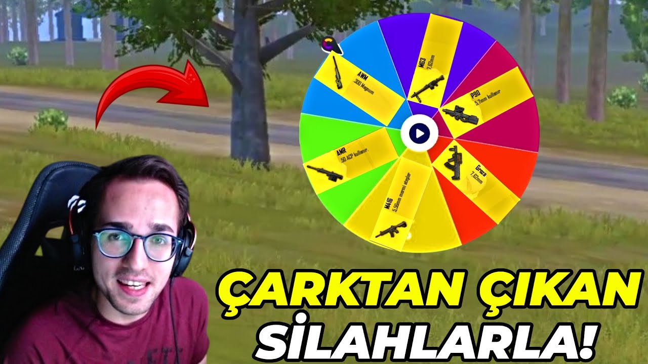 ÇARKTAN ÇIKAN SİLAHLARLA WIN ALMAK? (AWM,AMR,P90...) PUBG MOBILE