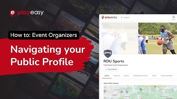 Event Organizers: Navigating your Public Profile