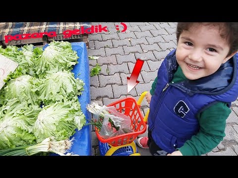 OYUNCAK MARKET ARABASIYLA PAZARA GİTTİK, ARABA YUSUF'TAN KAÇTI GİTTİ!!