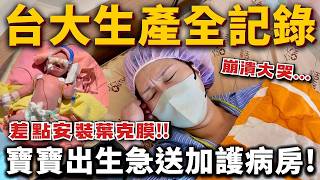 二寶出生緊急送加護病房❗️狀況危急差點安裝葉克膜…台大生產全記錄❗️小泡芙加油…💪