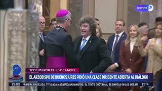 'No one is disposable': The Archbishop's strong message during the Te Deum in front of Javier Milei