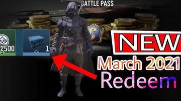 NEW Redeem march 2021 version in call of duty mobile
