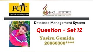 Database Question 12 | Heidi SQL | ER Diagram using MySQL Workbench | 1st Year | Java Institute
