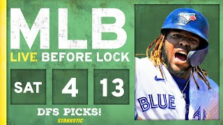 MLB DFS Picks Today 4\/13\/24: DraftKings \& FanDuel Baseball Lineups | Live Before Lock