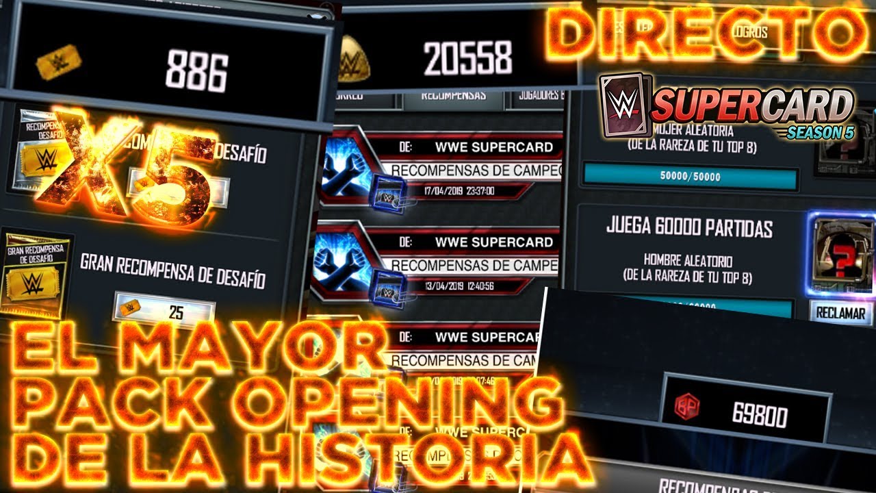 WWE SUPERCARD | EL MAYOR PACK OPENING DE LA HISTORIA! | BUSCANDO WRESTLEMANIA 35