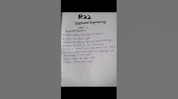 #btech #importantquestions #softwareengineer #r22 #shortsvideo #notes #shorts