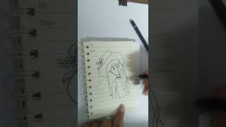 رسم فتاة ترتدي قبعة
