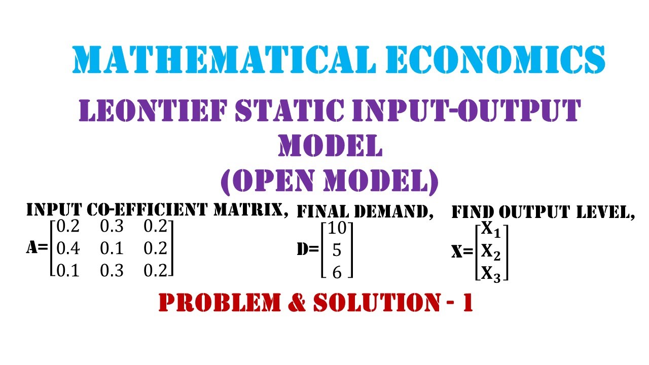 leontief input output model