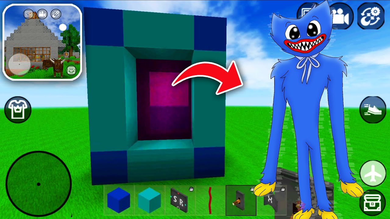 How to Make PORTAL to HUGGY WUGGY in  MINI BLOCK CRAFT 3D