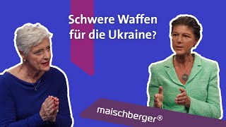 "Waffenlieferungen: Ja oder Nein?" Sahra Wagenknecht und Marieluise Beck | maischberger