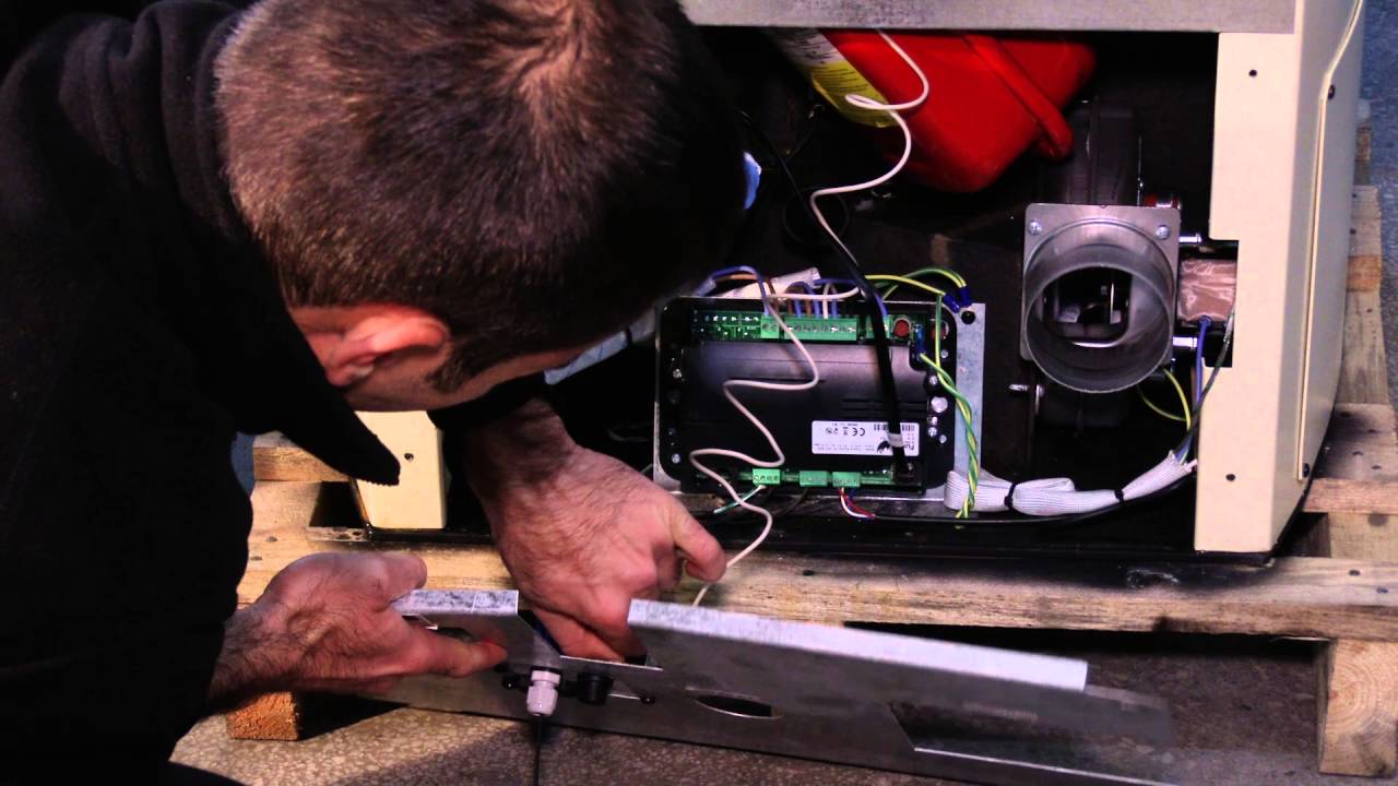 Solving a safety switch problem of a pellet stove with water jacket Eco