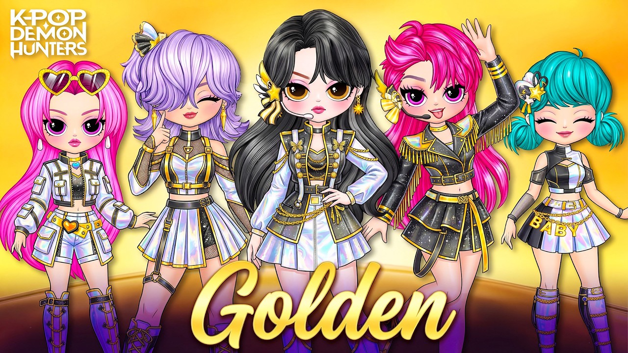 K-Pop Demon Hunters: Saja Boys Transform into GOLDEN Girls! | Luna Paper Dolls