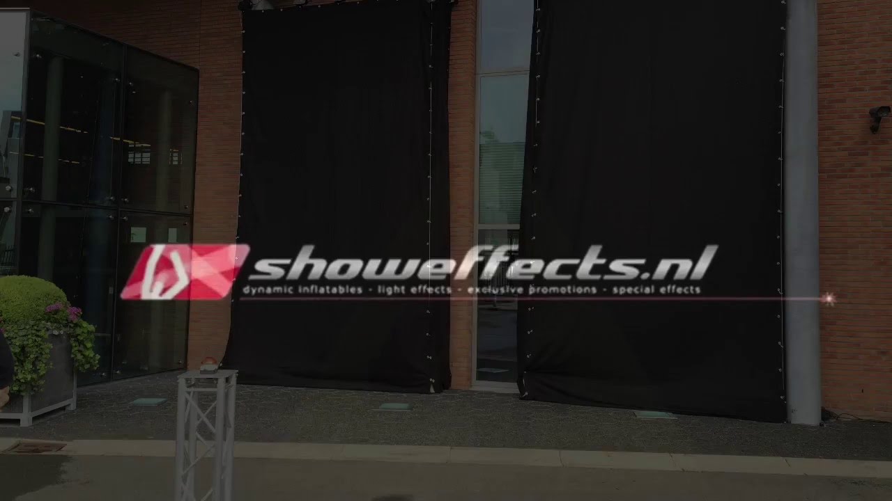 Nolet schiedam opening valdoek Showeffects