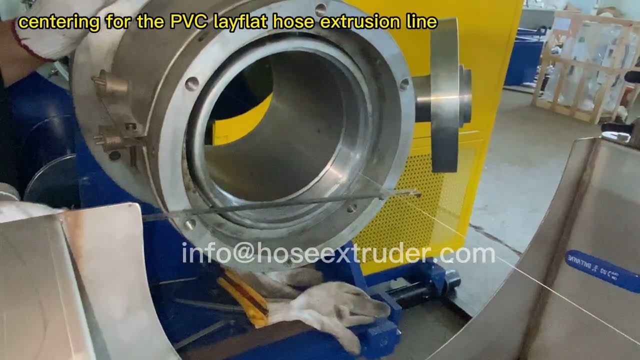 11 centering for PVC layflat hose extrusion line YouTube