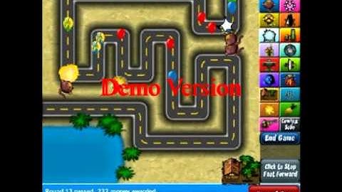 Bloons Tower Defense 4 Track 1 Hard No Lives Lost Part 1 (round 1-33)