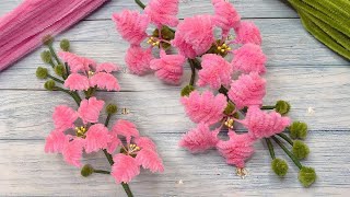 How to Make Beautiful flower with Pipe Cleaner - Crape Myrtle Flower Pipe Cleaner - Chenille Wire