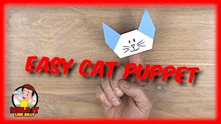 Cute Cat Face Easy Origami Paper Finger Puppets