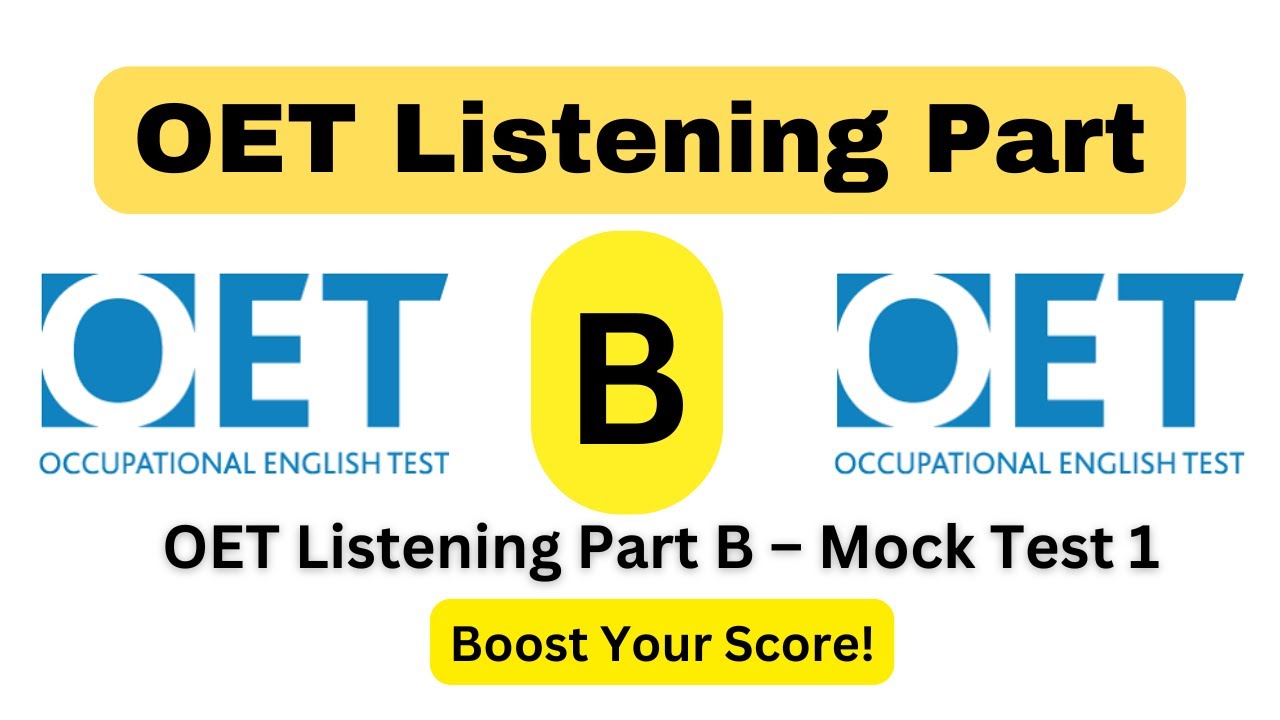OET Listening Part B | Practice Test 1 with Answers | Improve Your Score!