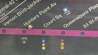 MTA: Updated R188 7 train stripmap (F train at Court Square)