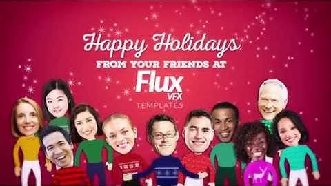 Christmas Faces Cute Character Animation After Effects Template