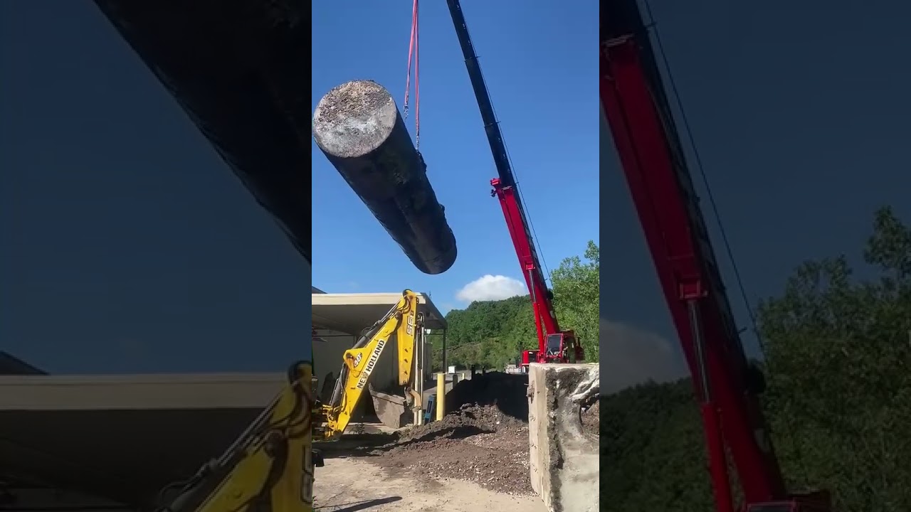 Scranton, PA Crane Lifting 10,000 Gallon Oil Tank