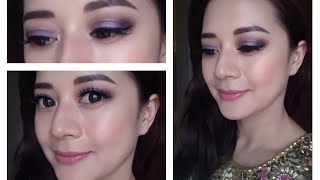 Soft purple makeup