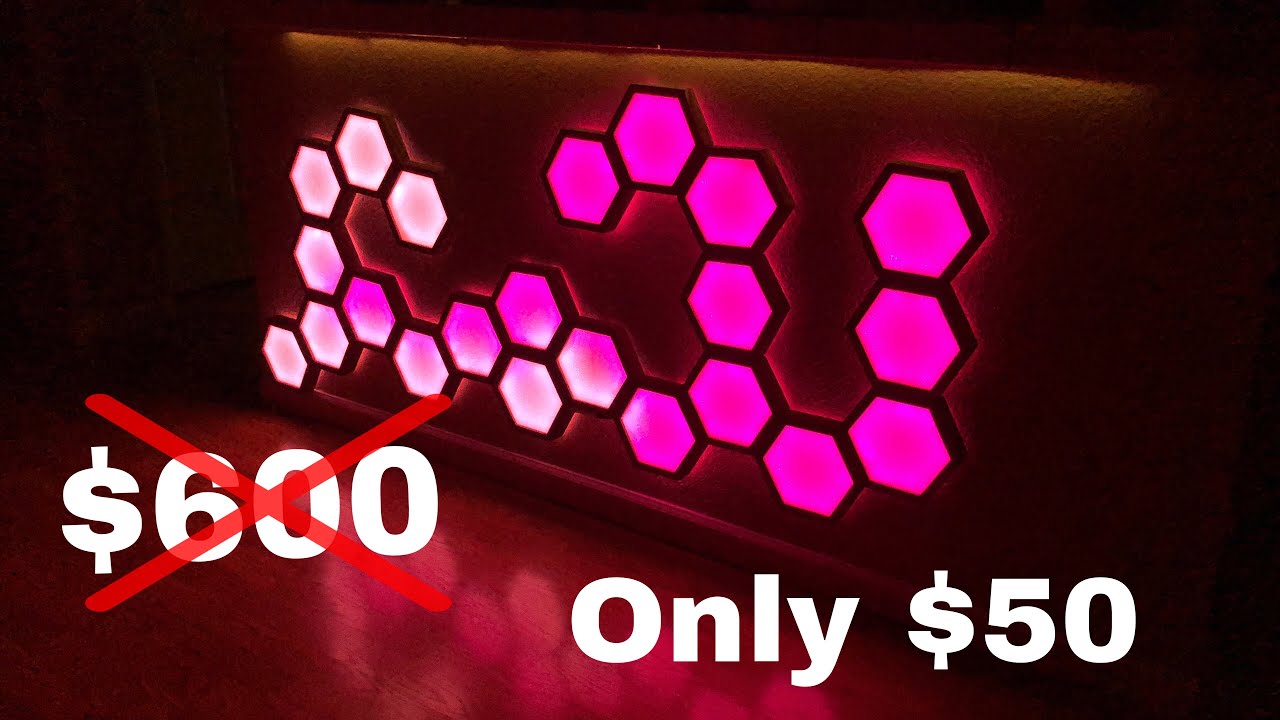 Nano leaf DIY UNDER $50 (No 3D printing)