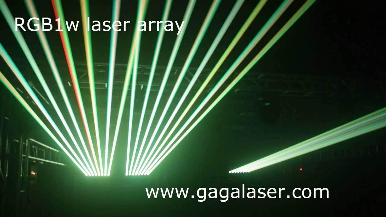 RGB laser array - YouTube