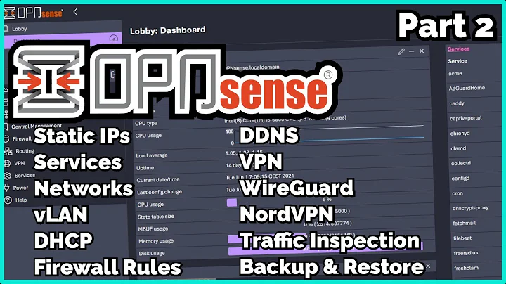 How to Configure OpnSense - vLAN, VPN,  Port Forward, Firewall Rules, WireGuard, DHCP... - Part 2