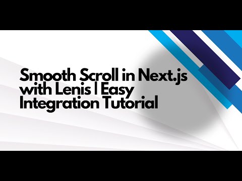 Smooth Scroll in Next.js with Lenis | Easy Integration Tutorial