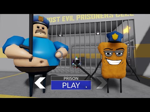 POLICE NUGGETS in BARRY PRISON RUN! Obby Walkthrough FULL GAME #roblox