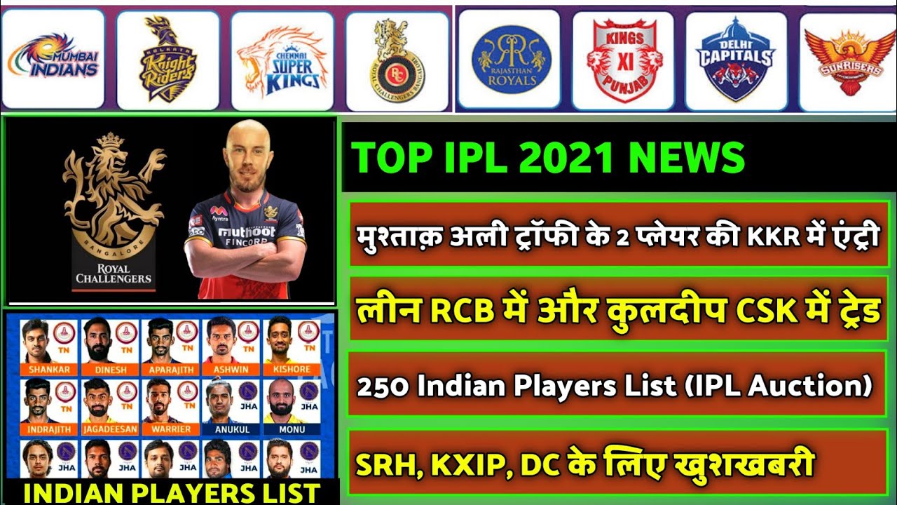 IPL 2021 - 9 Big News For IPL on 16 Jan (Ind vs Aus, IPL Auction, Auction Players List, Lynn Trade)