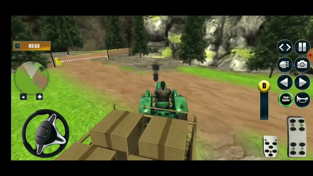 Real Tractor Trolley game | Tracor | Real tractor Trolley Cargo Farming Simulation game 