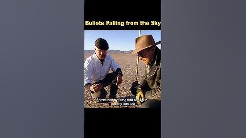 What happens when a bullet fired into the sky falls back down?