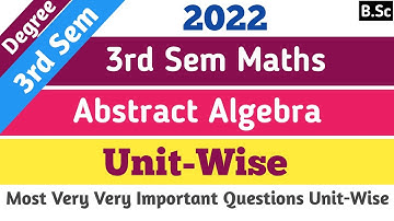 degree 3rd sem maths important questions Unit Wise ( new syllabus ) degree II Bsc 3rd sem maths 2022