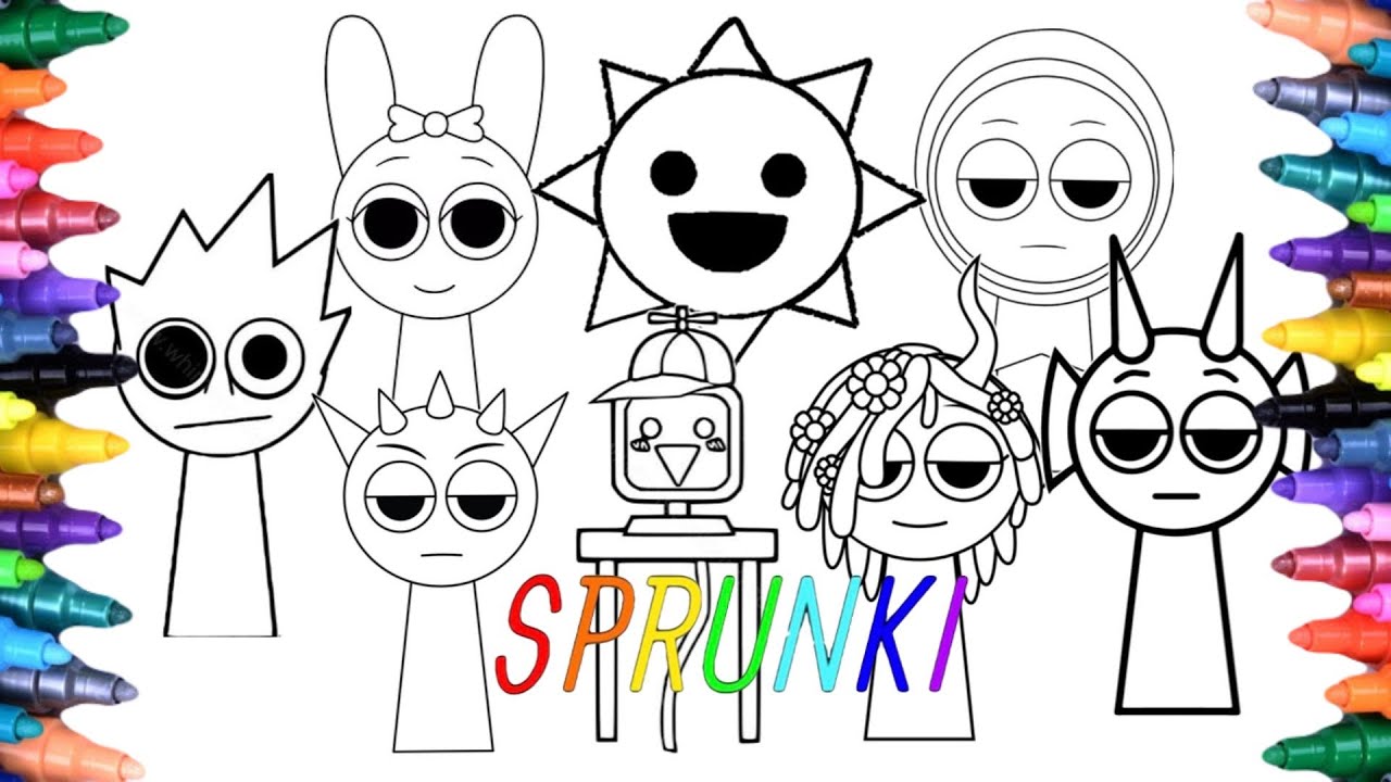 Incredibox Sprunki New Coloring Pages : How to Color Sprunki Original Version : NCS Music 