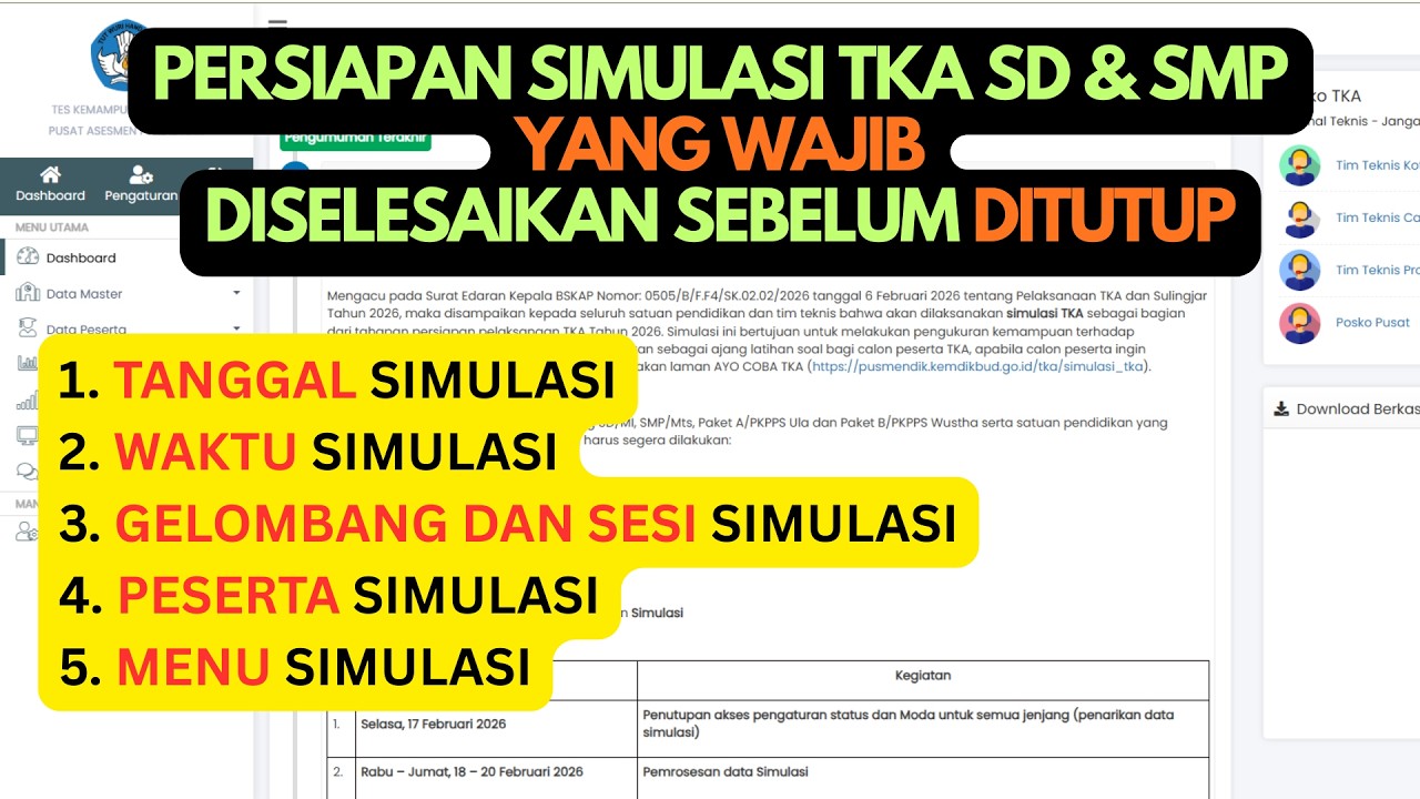WAJIB TAHU! PERSIAPAN SIMULASI TKA SD & SMP AGAR TIDAK GAGAL
