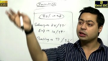 SSC CGL Maths: Percentage Demo 1 - by Nipun Sir (Excel SSC Classes)