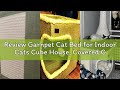 Review Garnpet Cat Bed for Indoor Cats Cube House, Covered Cat Cave Beds & Furniture with Scratch Pa
