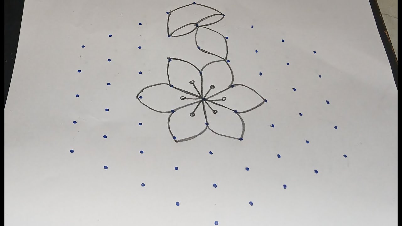 Deepavali Special vilaku Kolam 🌸 9x5 Dots Flower Rangoli 🌼 Festival Rangoli,🌸
