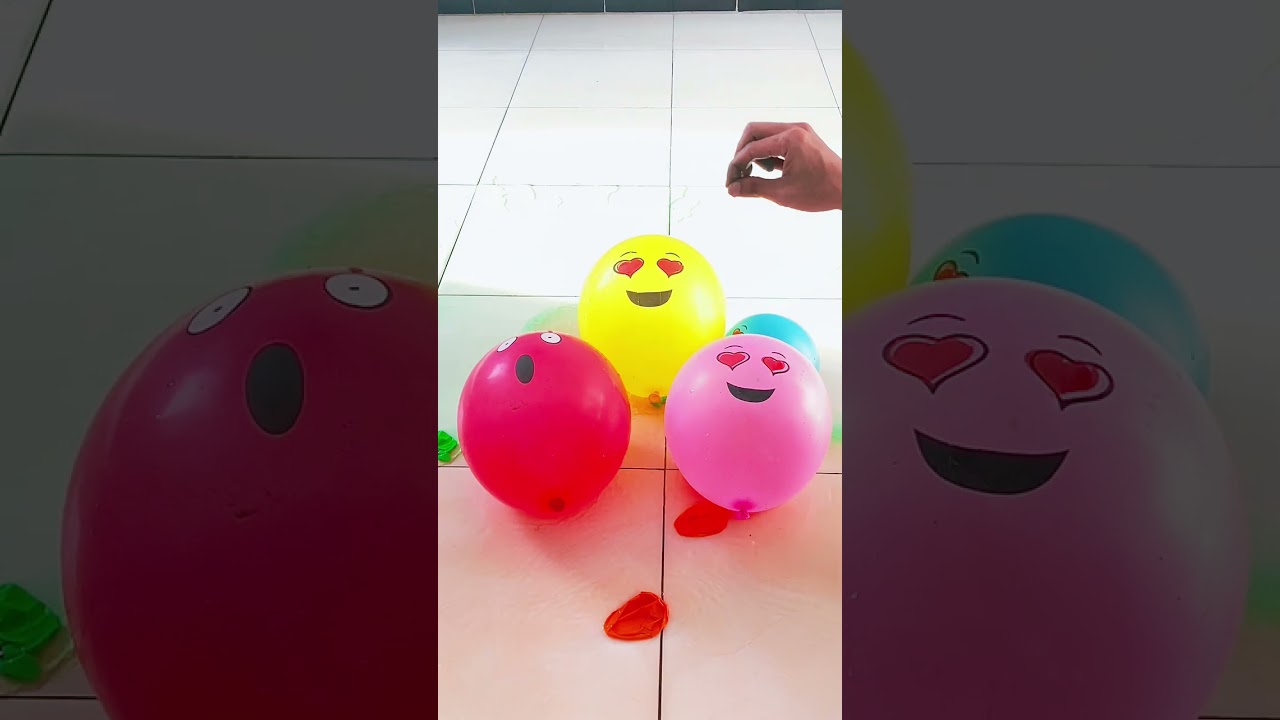 3 Big and 3 Small Water Balloon Orbeez Popping 